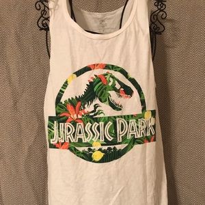 Floral Jurassic Park Tank Top